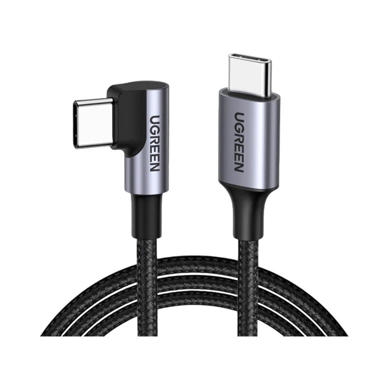 Ugreen 60W Type-C to Angled Type-C Round 1m 50123 Grey