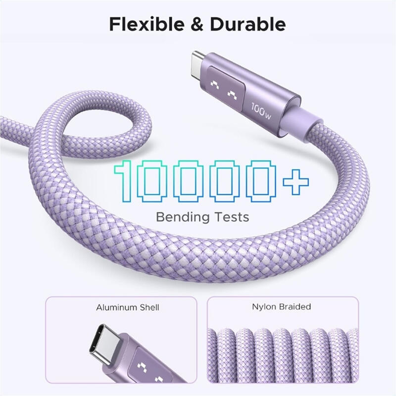Ugreen Uno 100W Type-C to Type-C Fast Charging Cable 1m 65092 Purple