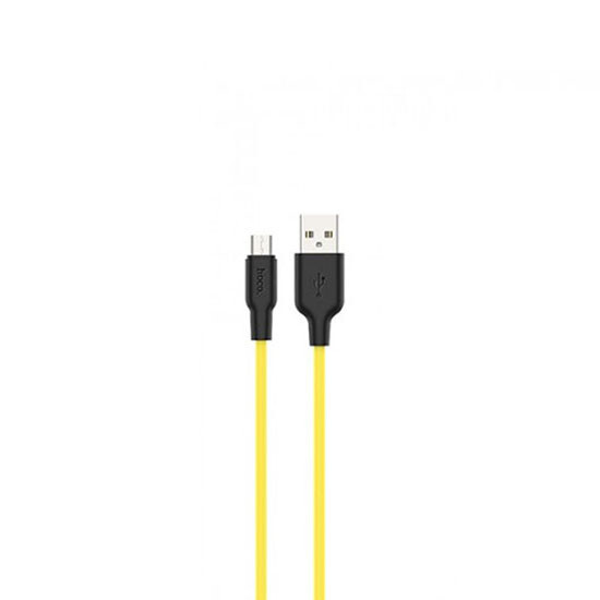 Hoco Silicone charging cable Micro X21 Black/yellow