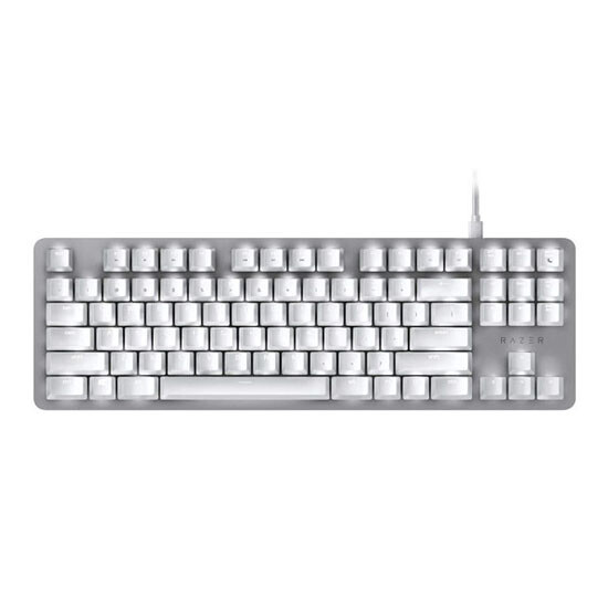 Razer BlackWidow Lite Gaming Keyboard Orange Switch Mercury White